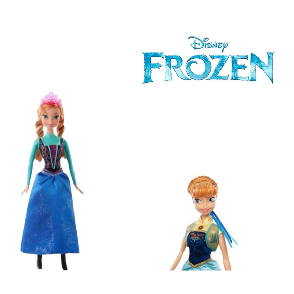Disney Frozen Sparkle Princess Anna Doll & Anna Frozen Fever Outfit Piece - Picture 1 of 15